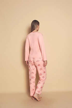 Yüksek Kalite Bambu İnterlok Kadın Pijama Takımı P5046