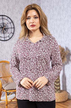 Yeni Model Yüksek Kalite Orta Yaş Anne Penye Bluz 6515