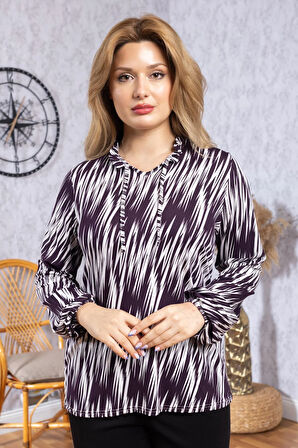 Kadın Yeni Model Yüksek Kalite Orta Yaş Anne Penye Bluz 6535