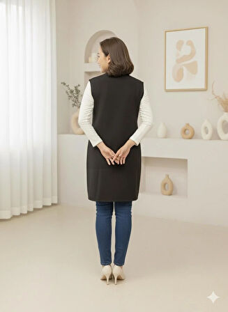 Kadın Orta Yaş ve Üzeri Yüksek Kalite Fermuarlı Anne Yelek 1176