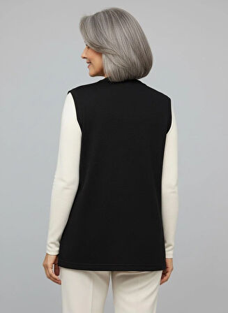 Kadın Orta Yaş ve Üzeri Sıkı Dokuma İnce Anne Triko Yelek 1140