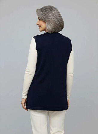 Kadın Orta Yaş ve Üzeri Sıkı Dokuma İnce Anne Triko Yelek 1140