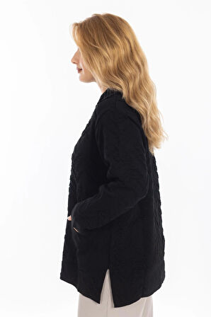 Yeni Sezon Kadın Triko Örgü Sıkı Dokuma Düğmeli Gömlek Yaka Anne Kışlık Hırka 30220