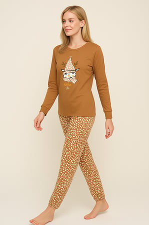 Kadın  Yumuşak Doku Termal Pijama Takımı 42050