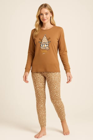 Kadın  Yumuşak Doku Termal Pijama Takımı 42050