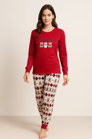 Kadın  Yumuşak Doku Termal Pijama Takımı 42050