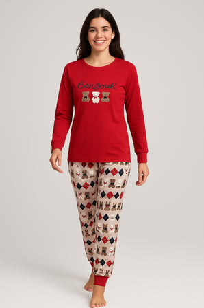 Kadın  Yumuşak Doku Termal Pijama Takımı 42050