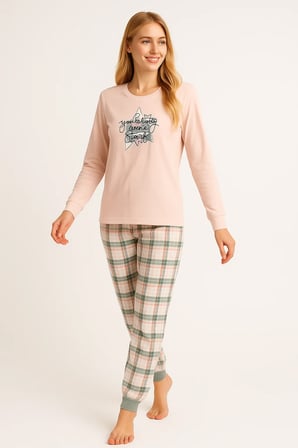 Kadın  Yumuşak Doku Termal Pijama Takımı 42050