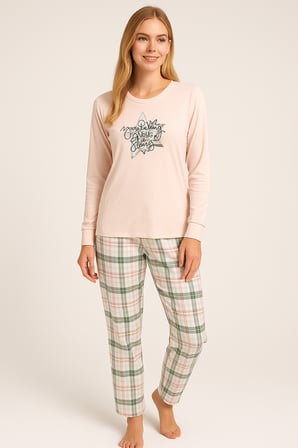 Kadın  Yumuşak Doku Termal Pijama Takımı 42050