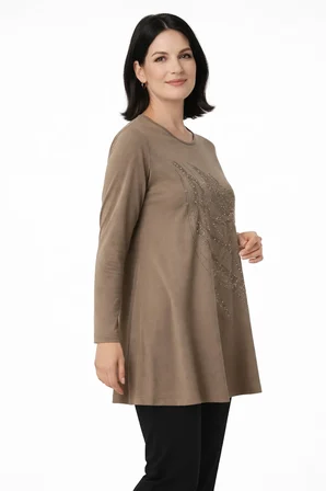Kadın Orta Yaş ve Üzeri Anne Penye Tunik 4743
