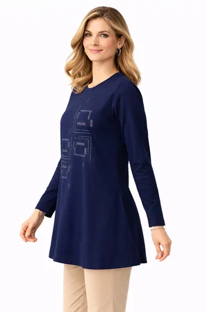 Kadın Orta Yaş ve Üzeri Anne Penye Tunik 4747