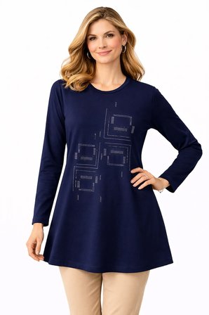 Kadın Orta Yaş ve Üzeri Anne Penye Tunik 4747