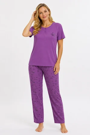 Kadın Orta Yaş ve Üzeri Kısa Kollu Anne Pijama Takımı 5540
