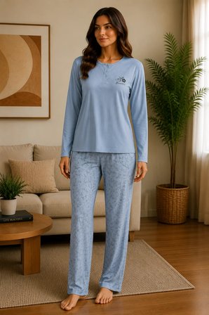 Kadın Orta Yaş ve Üzeri Rahat Kalıp Anne Pijama Takımı 270