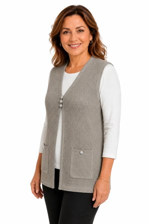 Kadın Orta Yaş ve Üzeri Dört Mevsim Üç Düğmeli Rolax Anne Yelek 415