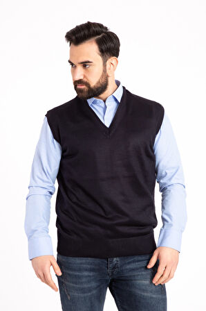 Erkek İnce Yün Triko Örgü Regular Kalıp Baba Süveter 5120