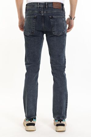 Erkek Mavi Slim Fit Likralı Jean Kot Pantolon 1121