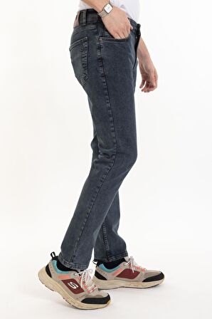 Erkek Mavi Slim Fit Likralı Jean Kot Pantolon 1121