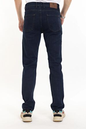 Yeni Sezon Erkek Denim Standart Fit Likralı Fermuarlı Jean Kot Pantolon 1122