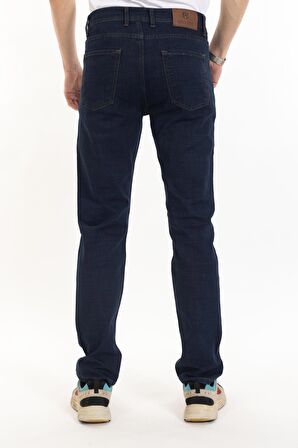 Yeni Sezon Erkek Denim Standart Fit Likralı Fermuarlı Jean Kot Pantolon 1122