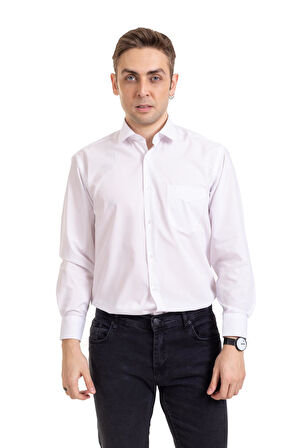 Erkek Regular Kalıp Cepli Yüksek Kalite Klasik Dakron Kumaş Gömlek 2316