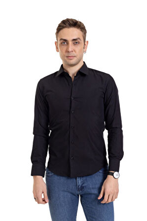 Erkek Slim Fit Dakron Yüksek Kalite Tam Kalıp Düğmeli Gömlek 2325