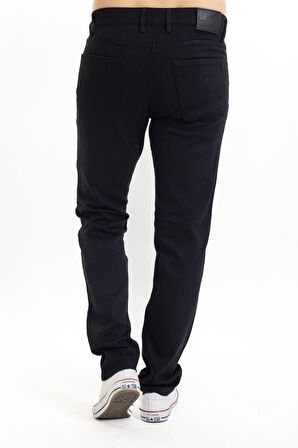 Erkek Regular ve Tam Kalıp Fermuarlı Düz Paça 5 Cepli Kanvas Pantolon 648