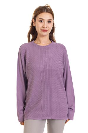 Sonbahar/Kış Kadın Likralı Triko Örgü Viskon Anne Bluz 2103