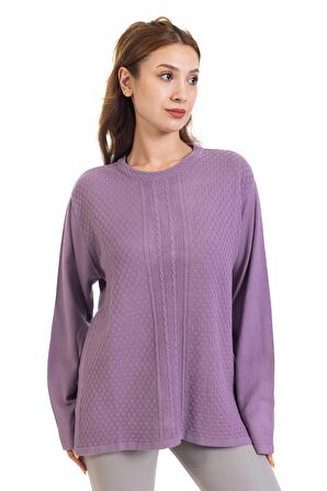 Sonbahar/Kış Kadın Likralı Triko Örgü Viskon Anne Bluz 2103