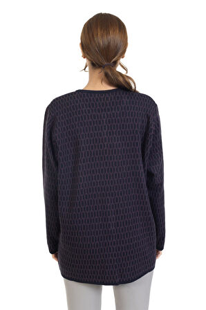 Yeni Sezon Kadın Triko Örgü Sıkı Dokuma Düğmeli Zincir Desenli Anne Kışlık Hırka 8086