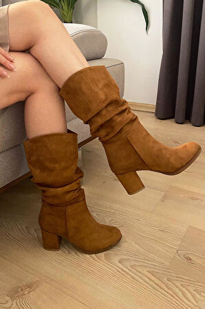 Kadın Azra Taba Süvet Körüklü Çizme