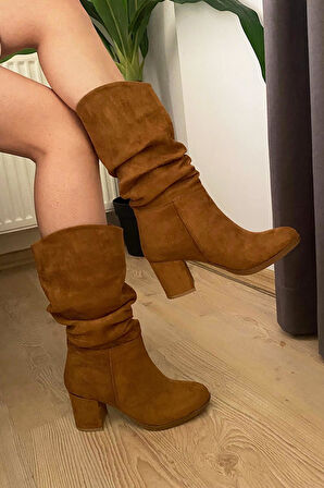 Kadın Azra Taba Süvet Körüklü Çizme