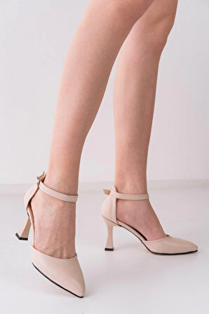 Kadın Peri Ten Cilt Kadeh Topuklu Ayakkabı