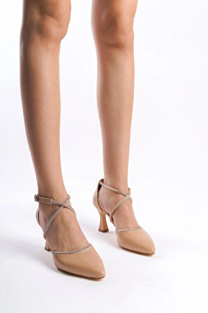 Kadın Amor Nud CiltTaş Detaylı Topuklu Ayakkabı