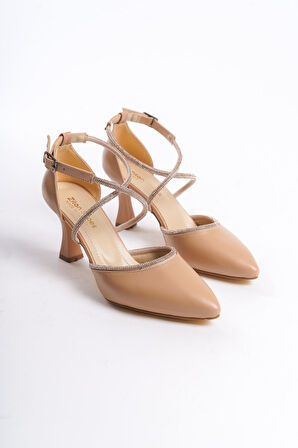 Kadın Amor Nud CiltTaş Detaylı Topuklu Ayakkabı