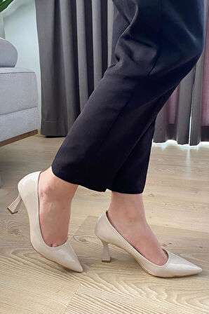 Kadın Samba Krem Rugan Stiletto