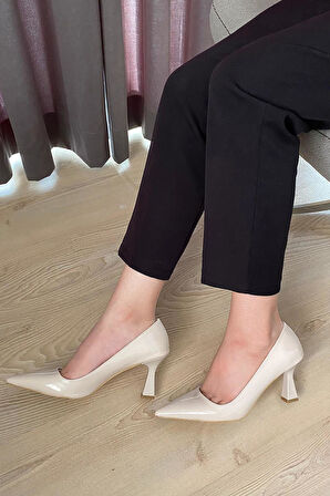 Kadın Samba Krem Rugan Stiletto