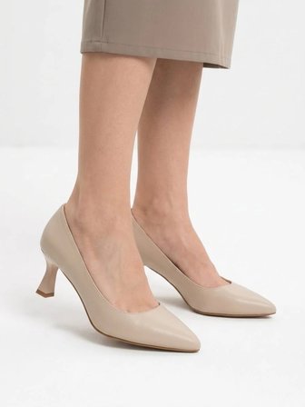 Kadın Flora 6 Cm İnce Topuklu Stiletto  Bej