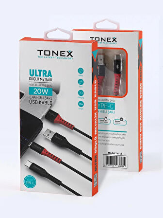 20W TYP-C Ultra Güçlü Metalik USB Kablo
