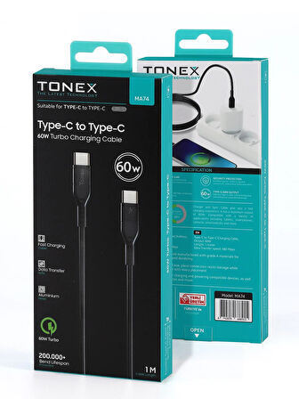60W TYP-C To TYP-C USB Kablo