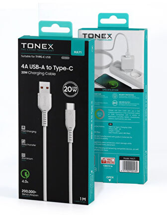 4A 20W TYP-C USB Kablo