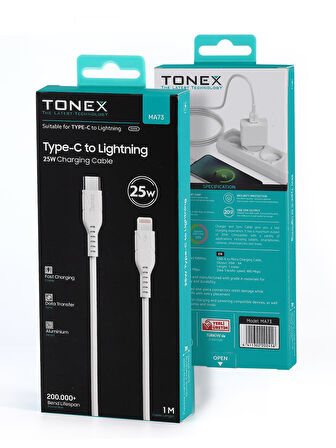 25W TYP-C - IOS USB Kablo 