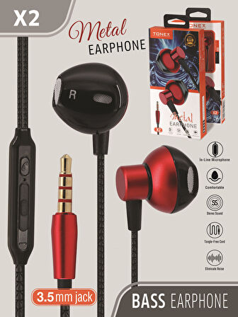 X2 Extra Bass Metal Kulaklık