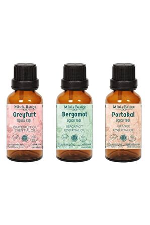 Greyfurt Yağı 10ml - Bergamot Yağı 10ml- Portakal Yağı 10ml