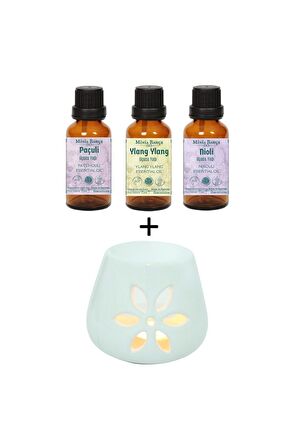 Paçuli Yağı - Ylang Ylang Yağı - Nioli Yağı Ve Buhurdanlık Seti