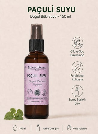 Minia Bahçe Paçuli Suyu (Hidrosol) – 150 Ml