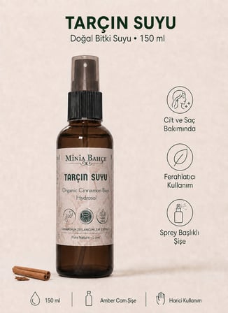Minia Bahçe Tarçın Suyu (Hidrosol) – 150 Ml