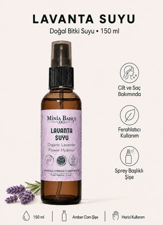 Minia Bahçe Lavanta Suyu (Hidrosol) – 150 Ml