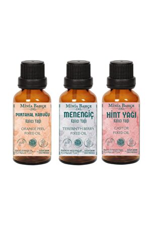 Menengiç Yağı 20ml, Portakal Yağı 20ml, Hint Yağı 20ml, %100 Saf