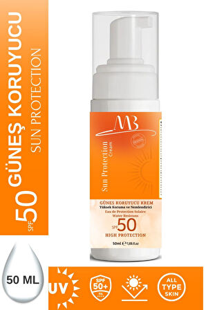 Yüksek Faktörlü Güneş Koruyucu Krem Spf 50 50 ml